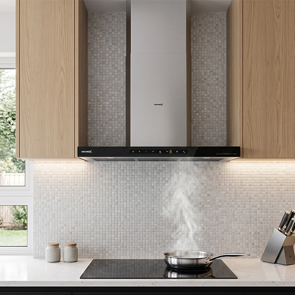Phối cảnh Hút mùi áp tường Grandx GX H90C68B