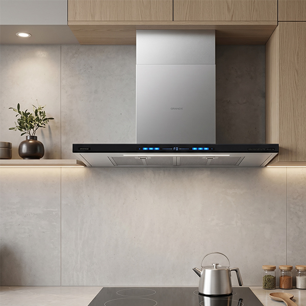 Phối caảnh Hút mùi áp tường Grandx GX H90T78B