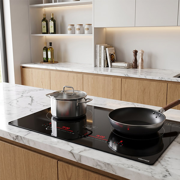 Phối cảnh Bếp từ 2 vùng nấu Grandx GX IP876JP