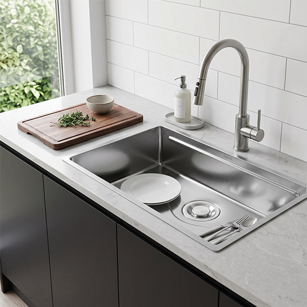 Phối cảnh Chậu rửa chén  Handmade Grandx GX6845V