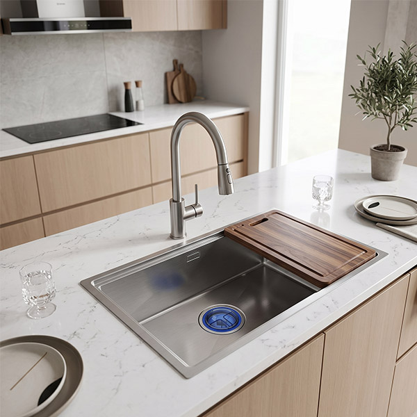 Phối cảnh Chậu rửa chén Handmade Grandx GX7046S