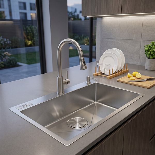 Phối cảnh Chậu rửa chén Nhật Hikari Grandx GX7850J