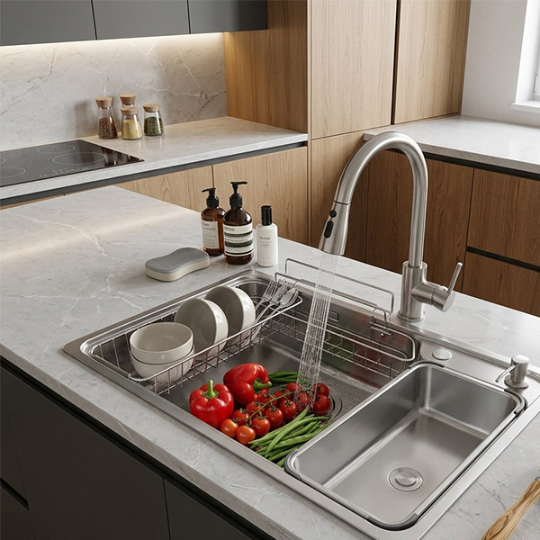 Phối cảnh Chậu rửa bát HARU Series KH8050FS Plus