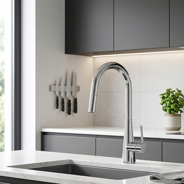 Phối cảnh Vòi rửa chén Kluger KLF0009SC
