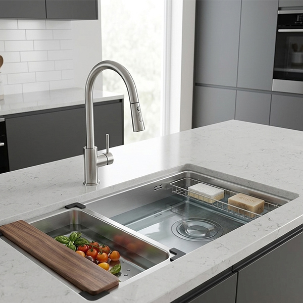 Phối cảnh Chậu rửa bát Kluger TOYA Series KY8045ST Plus