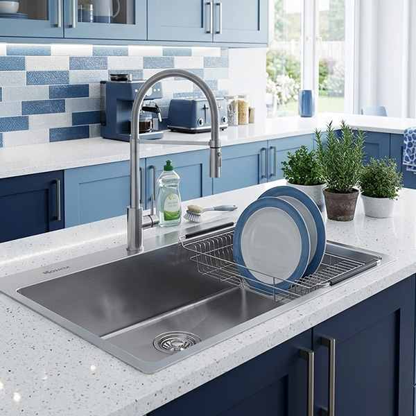 Phối cảnh Chậu rửa chén Konox Vigo 860
