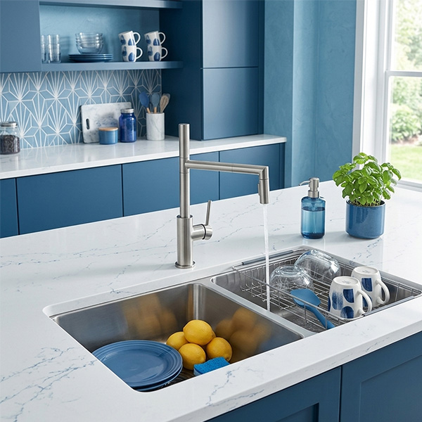 Phối cảnh Chậu rửa chén Konox Vigo 860