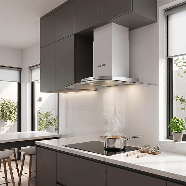 Phối cảnh Máy hút mùi Kocher K- 228T 900