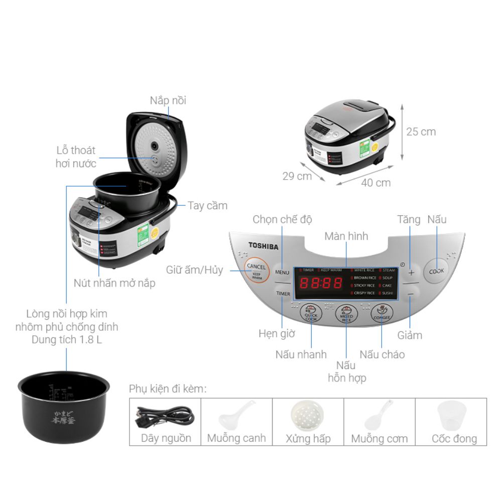 Phụ kiện Toshiba RC-18DR2PV(K)