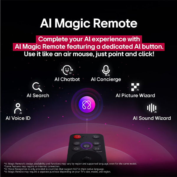 Remote Smart TV LG OLED77G5PSA
