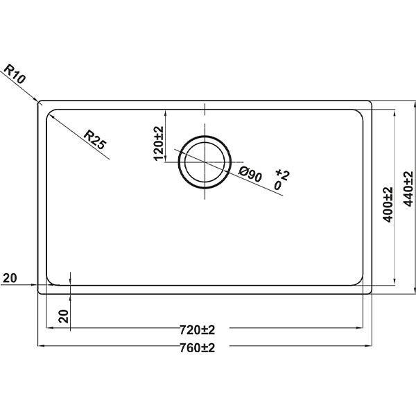 size chậu Hafele 567.24.482