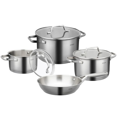 Bộ nồi chảo inox Grandx GX605 Noble