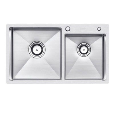 Chậu rửa bát chống xước 2 ngăn Inox 304 Eurogold EUC28248GA