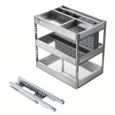 Giá Đựng Chai Lọ, Gia Vị, Dao Thớt Grandx XK.B25S
