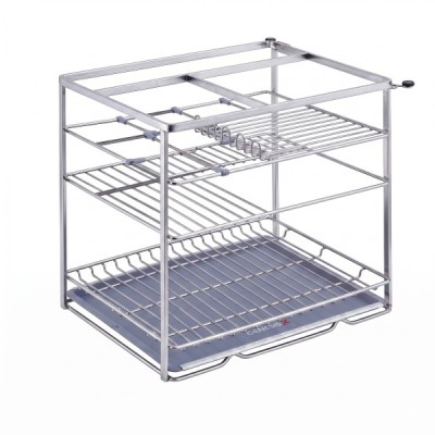 Giá đựng chai lọ gia vị nan dẹt Grandx XS.25S1