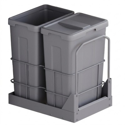 Thùng Rác Đôi Cỡ Lớn Lắp Âm Tủ Cánh Kéo Grandx XW.D40M1