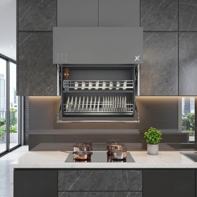 Bối cảnh Giá Bát Đĩa Nâng Hạ Điện Thông Minh Titanium Grandx XL.80ET - Luxury