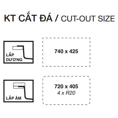 Cắt đá Chậu rửa bát Kluger KG7644FB Basic