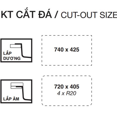 Cắt đá Chậu rửa bát Kluger KG7644FS Plus