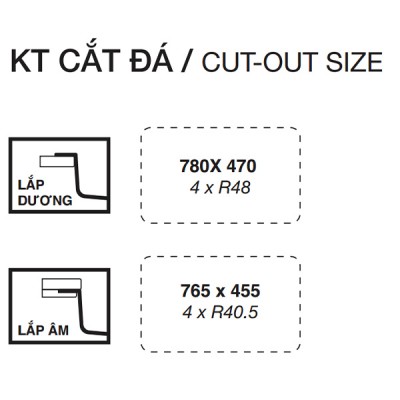 Cắt đá Chậu rửa bát HARU Series KH8050FS Basic