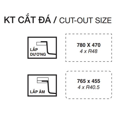 Cắt đá Chậu rửa bát HARU Series KH8050ST Plus