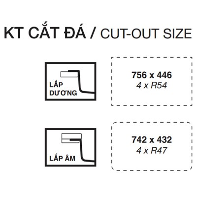 Cắt đá Chậu rửa bát Kluger OMI Series KO7847FS Plus