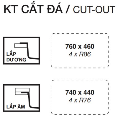 Cắt đá Chậu rửa bát TAKI Series KT7848FS Plus