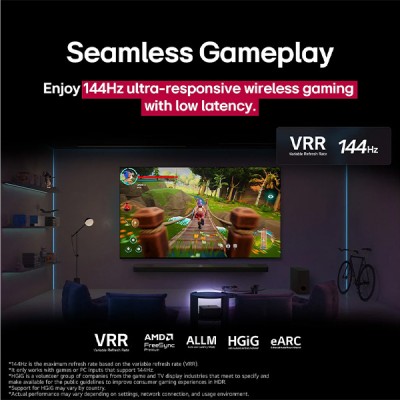 Chơi game TV kết nối không dây LG 65QNED9MASA