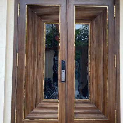 hình lắp đặt thực tế  Khóa điện tử Demax SL828 GS