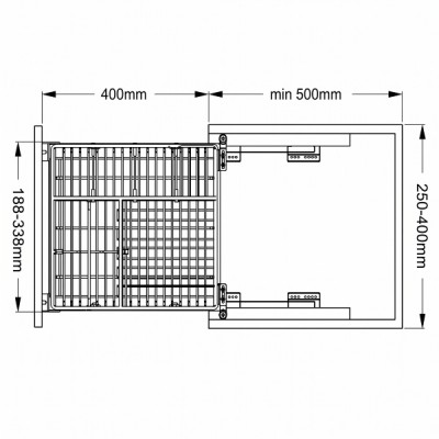 Kích thước Giá đựng chai lọ gia vị nan dẹt Grandx XS.30S2