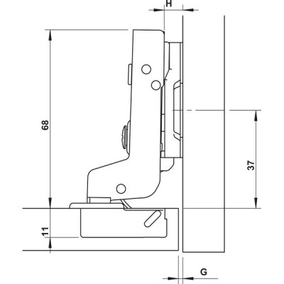 Kích thước 1 Hafele 315.07.115
