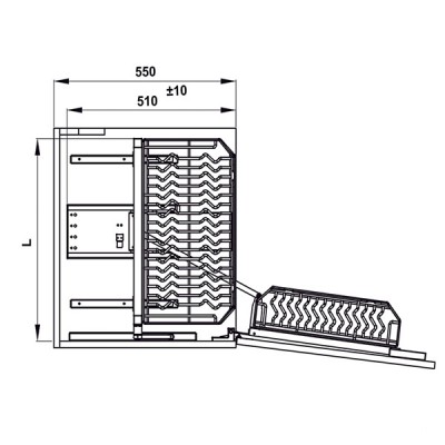 Kích thước 1 Hafele 595.71.047