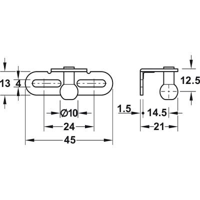 Kích thước 1 Hafele 373.66.612