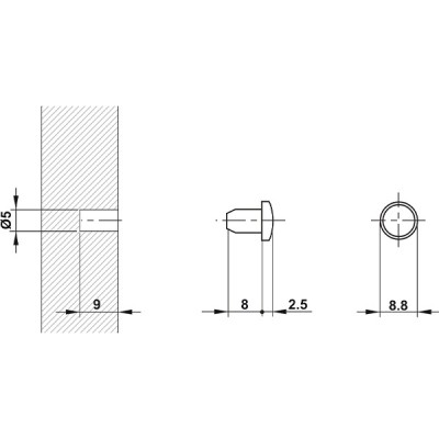 Kích thước 2 Hafele 356.20.460