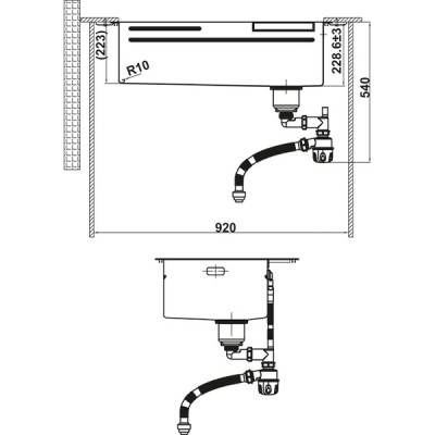 kích thước Chậu rửa chén Hafele 567.24.488