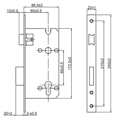 kích thước 2 Hafele ALPHA - AL2501B 499.21.232