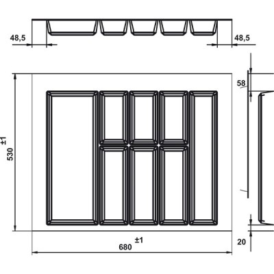 Kích thước 1 Hafele 556.52.248