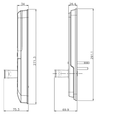 kích thước 2 Hafele ML2502B 912.21.048