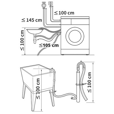 Kích thước Máy giặt sấy LG FV1410D4W1