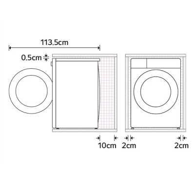 kích thước Máy giặt LG FX1410N5G  