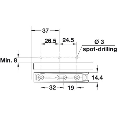 Kích thước 2 Hafele 356.12.505