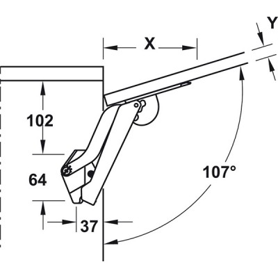 Kích thước 2 Hafele 493.05.922