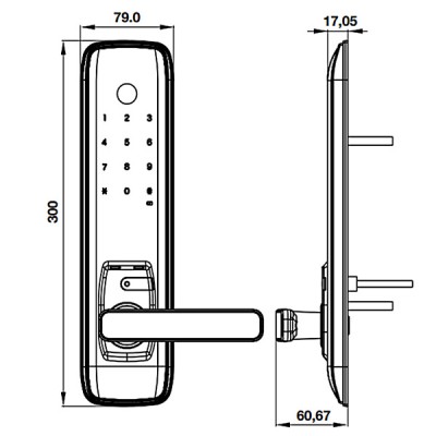 kích thước 2 TT Hafele EL7800 PLUS 912.20.569