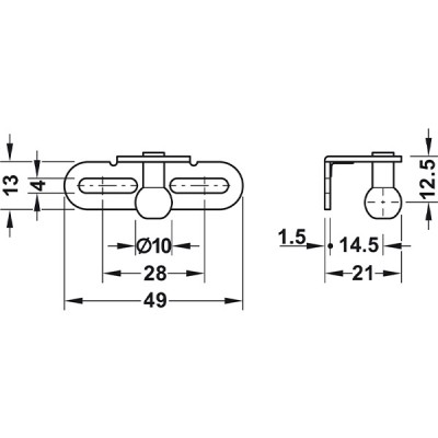 Kích thước 3 Hafele 373.82.910