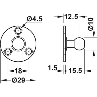 Kích thước 3 Hafele 373.66.612