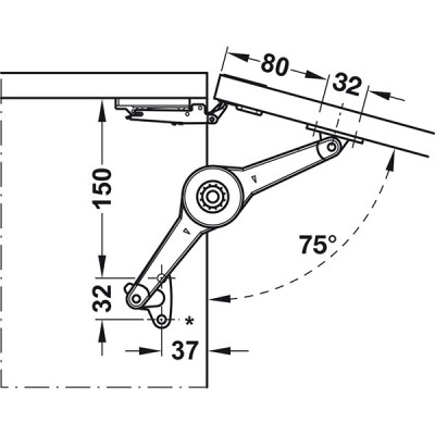 Kích thước 4 Hafele 373.66.612