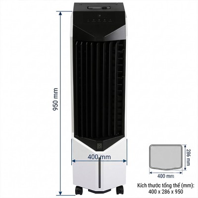 kích thước Quạt điều hòa Boss S102