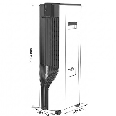 kích thước Quạt điều hòa Boss S105