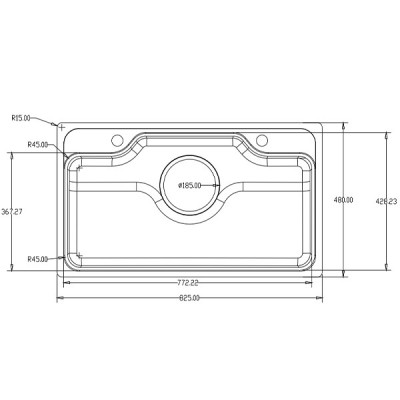 Kích thước Chậu rửa bát TAKA Series KF8248FS Plus