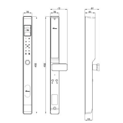 Kích thước Demax EL-C903 SB Wifi App